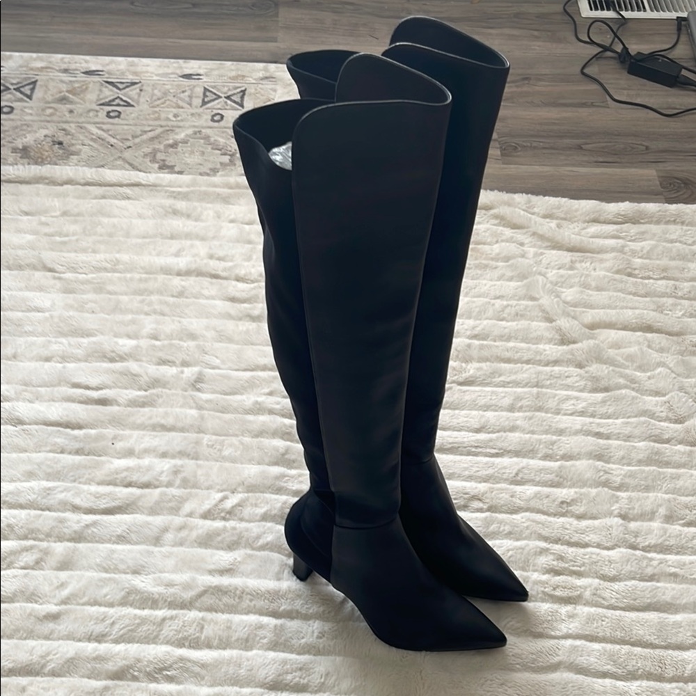 Stuart Weitzman Bobbie 75 Thigh High Leather Boots, NWT!! Size: 11.5, Bl…